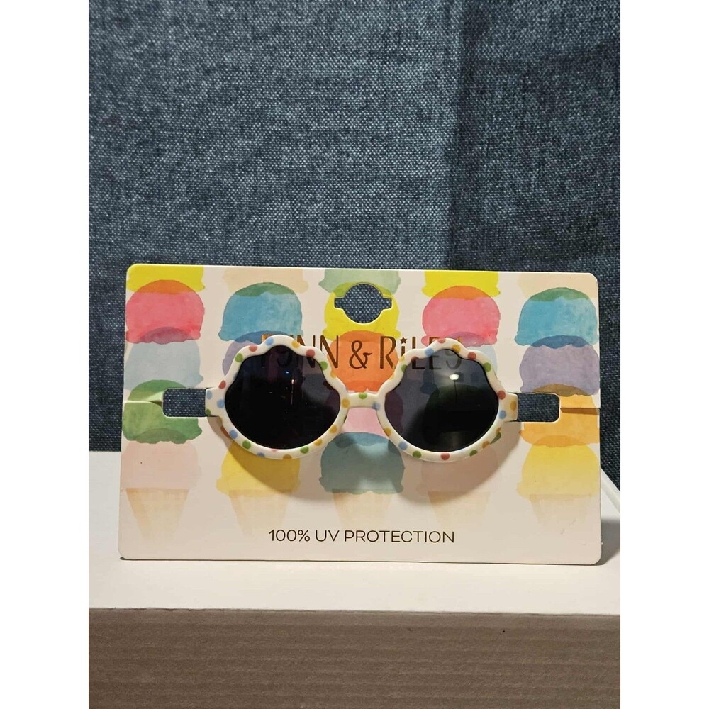Fynn & Riley Toddler Girls Sunglasses Flower Polka Dot 100% UV Protection NEW